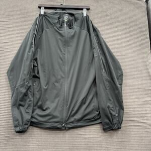 Zero Restriction Windbreaker Jacket Men Large Black Polyester Full‎ Zip Golfing.